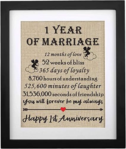 Personalized-our 1st Year of  Marriage-years,months,weeks,days,hours,weeks,minutes,seconds-first  Anniversary-engraved Leather Picture Frame 