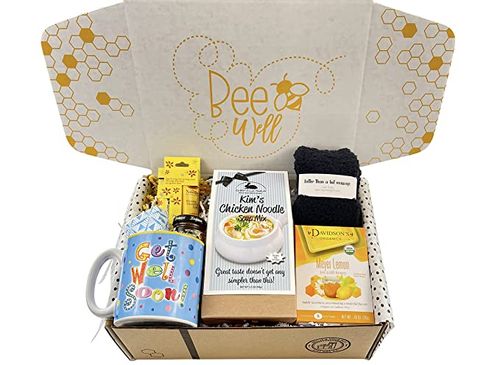 Get Well Soon Blanket Gift Box for Women and Men, Care Package for
