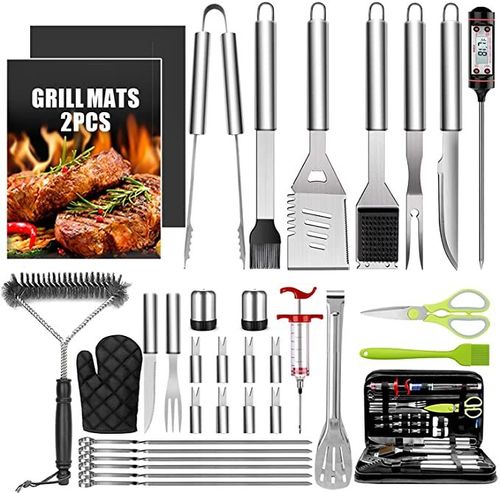 POLIGO 29 PCS BBQ Grill Accessories Stainless Steel BBQ Tools Grilling  Tools Set with Storage Bag for Christmas Birthday Presents - Camping Grill