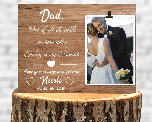 personalised DAD OF ALL THE WALKS sign gold silver classic modern wedding PRINT 