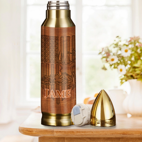 Duck Duck Boom! 32 oz Sublimation Bullet Thermos, Hunting Gift