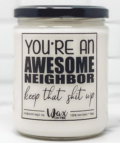 Neighbor Thank You Gift Awesome People Make Awesome Neighbors Candle Gift  Personalized Neighbor Gift Neighbor Moving Gift Neighbors 