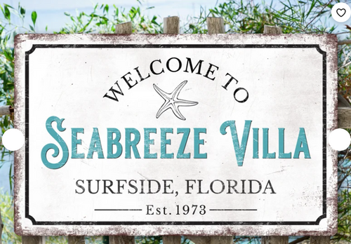 Custom Beach House Sign