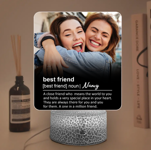 Best Friends Gifts - Personalized Besties Night Light Photos Best Friend  Birthday Gift Friend Group Name Light