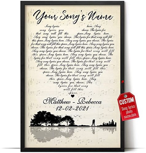 Customized Song Lyrics Canvas