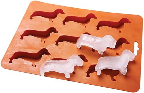 French Bulldog Ice Cube Mold, 4 Hole Fun Shapes Large Frenchie