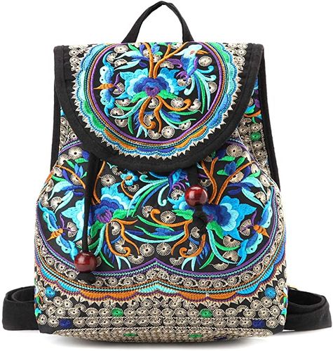 Embroidered Women Backpack