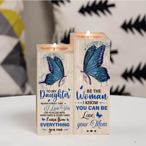 Engraved Candle Holder Gift for Daughter