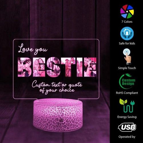 Personalized Friendship Anniversary Printed Night Light