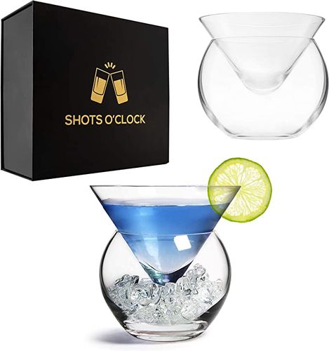 Short Crystal Martini Cocktail Glasses Exuding Elegance and 