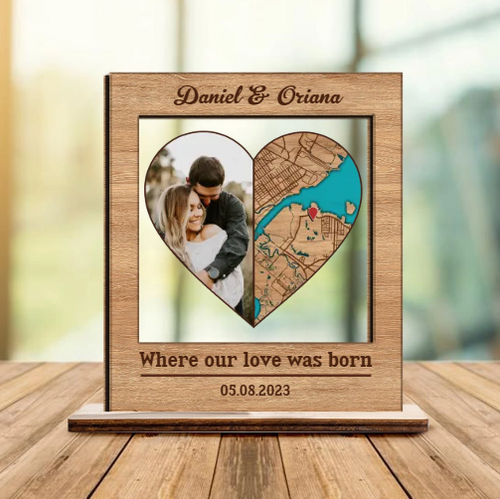 2nd Wedding Anniversary Gift For Him Her Wood Heart Keepsake