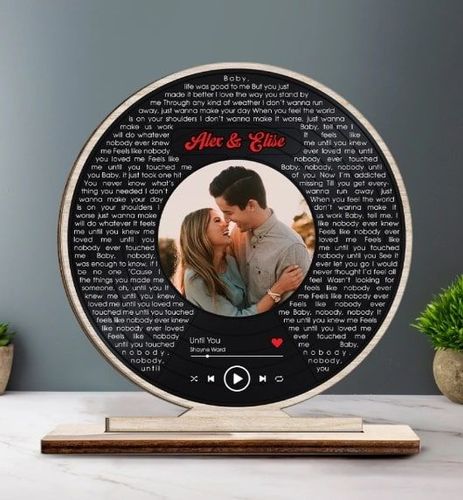 Personalised valentines day for Him or Her Husband Wife plaque Boyfriend  gift