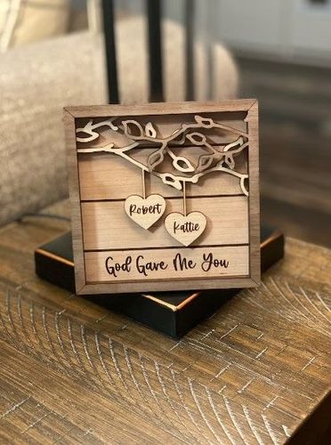 Personalised Wooden Valentine's Day Card Gift Unique Hearts Valentine Gifts  for Him Her 