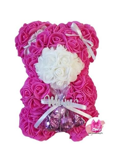 Preserved Rose Moss Bear MOM Gift Set: Mom Necklace