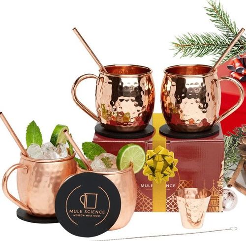 Mule Science Moscow Mule Mugs Set of 4