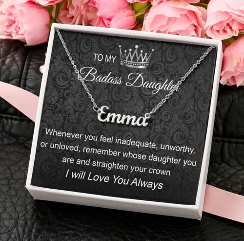 Daughter My Greatest Gift Custom Name Necklace – MePlusThem