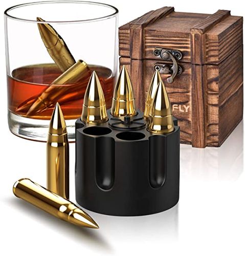 Lighten Life Whiskey Decanter and Glass Set,Whiskey Decanter Set with 12  Cooling Whiskey Stones,4 Slate Coasters and Tong,Premium Bourbon Decanter  Set