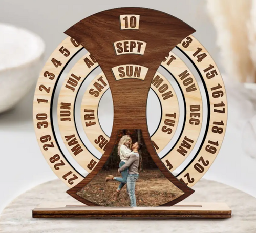 Personalized Anniversary Date Wooden Plaque For Her