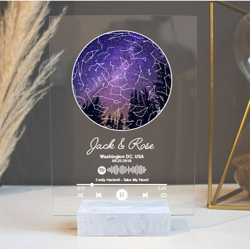 Personalized Acrylic Plaque Gift for Anniversary