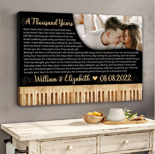 Copper Anniversary A Thousand Years Piano Art Canvas Poster