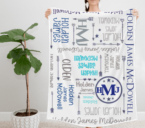 Custom Name Fleece Blanket