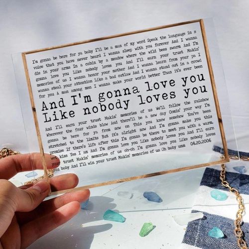 Song Lyric Art Anniversary For Him