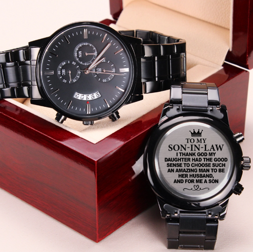 To My Son In Law Special Engraved Watch