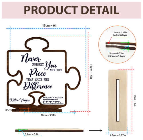 You Are The Piece That Made The Difference Plaque