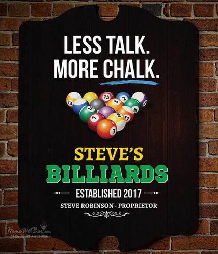 Custom Billiard Sign