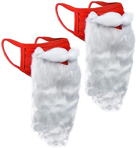 Encased Bearded Holiday Santa Costume