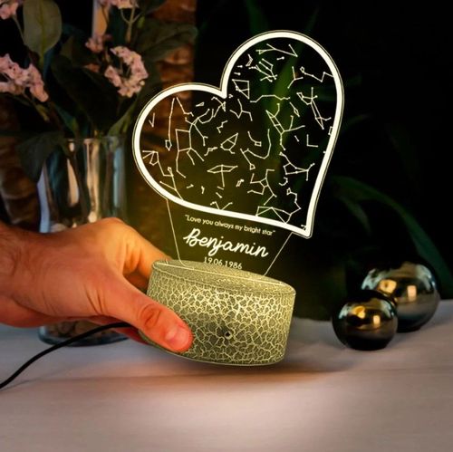 7th Anniversary Love You Always My Bright Star Custom Led Light