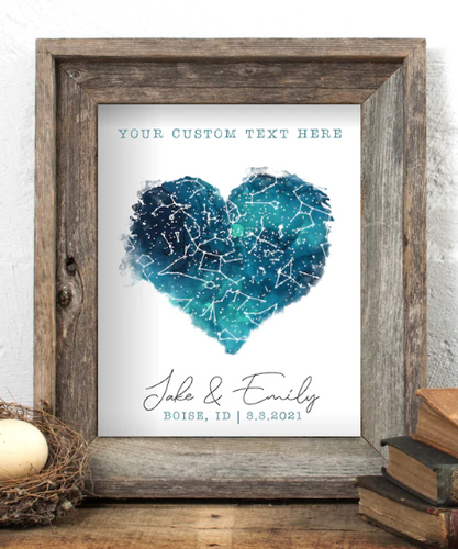 Heart Night Sky Frame