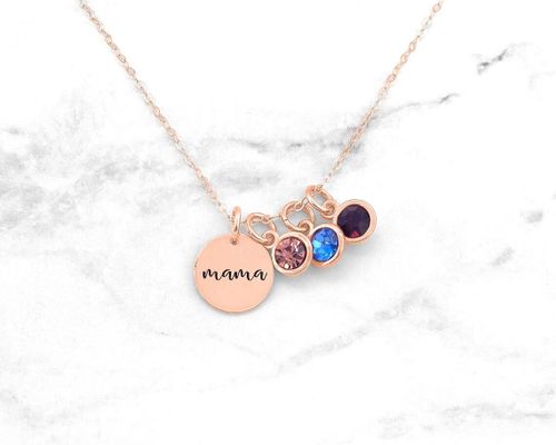 Personalized Gifts Family Necklace For Grandmother's Sieraden Kettingen Bedelkettingen Silver Birthstone Necklace 14K Solid Gold Birthstone Jewelry Best Gifts for Mothers 