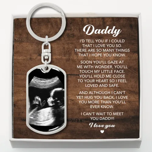 CHOROY Daddy to Be Keychain New Dad Gift Expectant Father Gift Pregnancy Announcement Gift for Husband