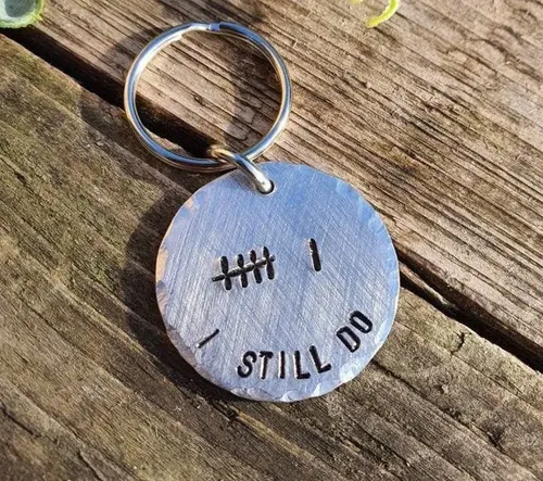 27th Wedding Anniversary 1994 Gift Coin Keyrings In Gift Bag Unique Gift For Couples