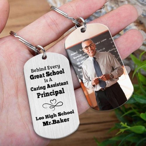 Behind Every Great School Keychain for Principal