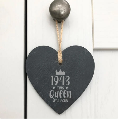 1943 This Queen Was Born Slate Coaster