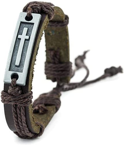 Cross Leather Bracelet