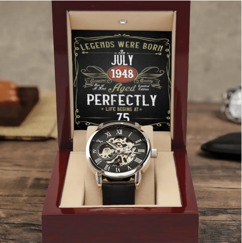 Customized Watch 75th Birthday Gift