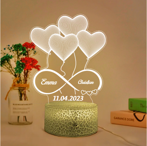 Personalized Happy Anniversary 10th Wedding Gift for Couples - Romantic  Custom Gifts for Him or Her - Wedding Anniversary Date LED Light