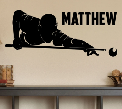 Pool Player Decal