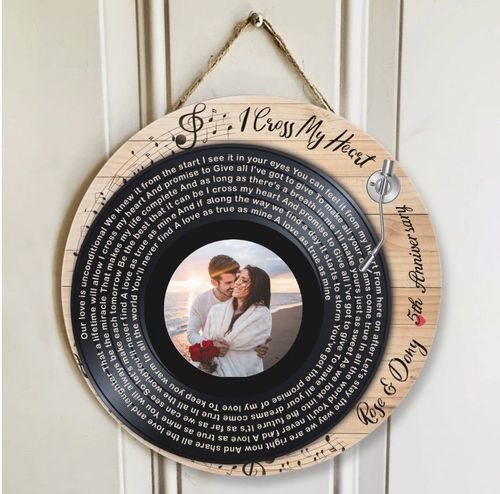 Vinyl Record Song Lyrics Gift for Him