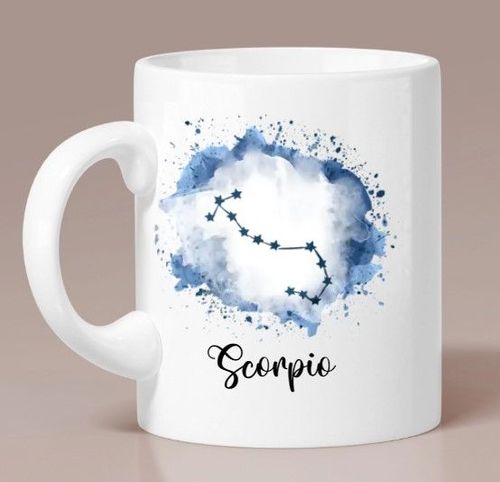 Scorpio Zodiac Custom Star Sign Starbucks Cup-Crimson Glitter