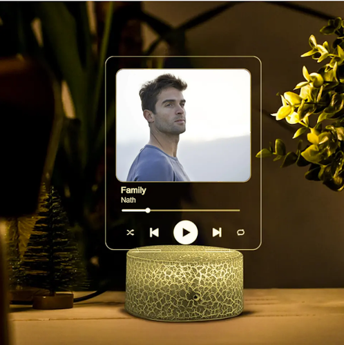 Custom Photo Song 3D LED Night Lamp