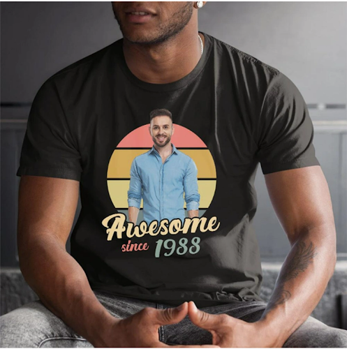 Awesome Since Custom Face Shirt