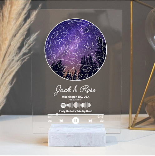 Custom Star Map With Favorite Song