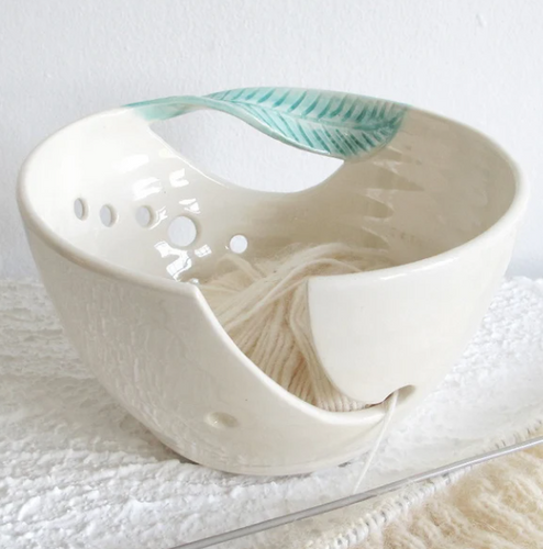 Ceramic Crochet Bowl, Ceramic Yarn Bowl Fine Workmanship Retro Fashion For  Give Gifts For Crochet Lover For Winding Wool 