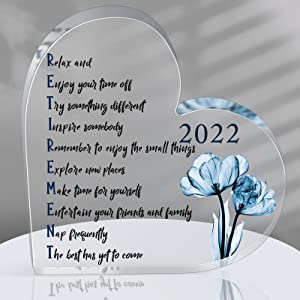 Retirement Ornament Heart Shape Retired Table Decor Sign