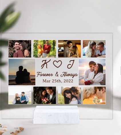 Forever And Always Acrylic Plaque Custom 10 Photos