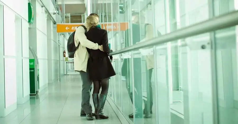 Couple hugging each other